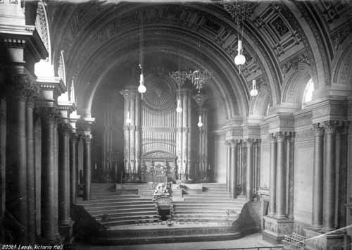 Leeds Town Hall organ recital: The Leeds Town hall organ as it was in 1888. Credit Leeds Libraries and Information Service