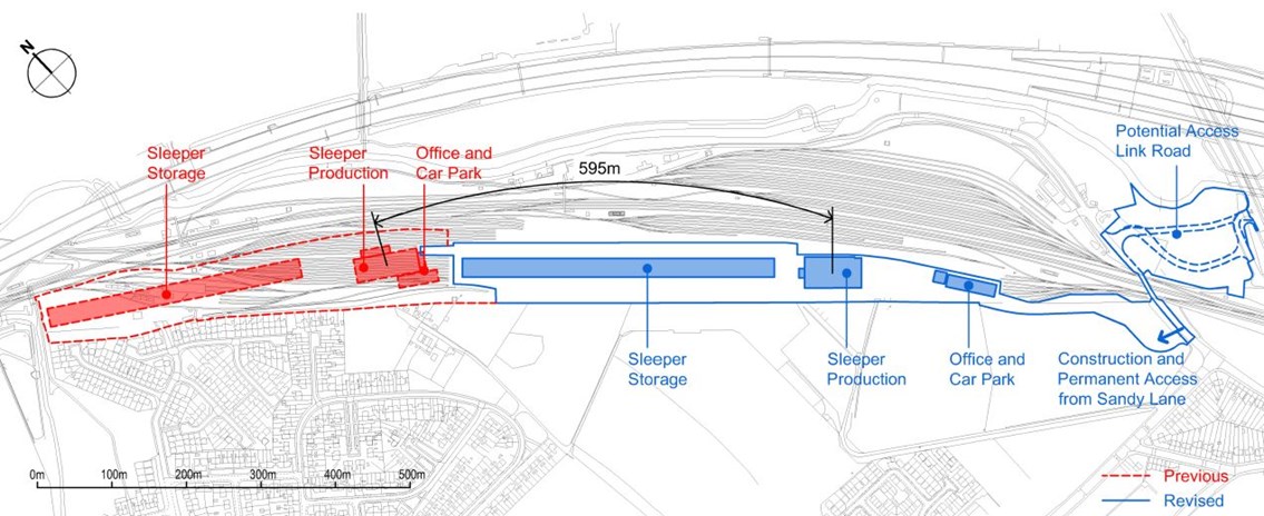 Amended proposal diagram for Bescot sleeper facility