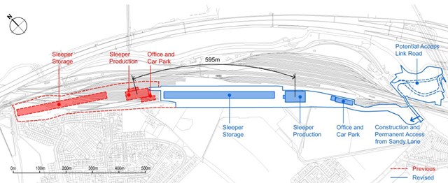Amended proposal diagram for Bescot sleeper facility
