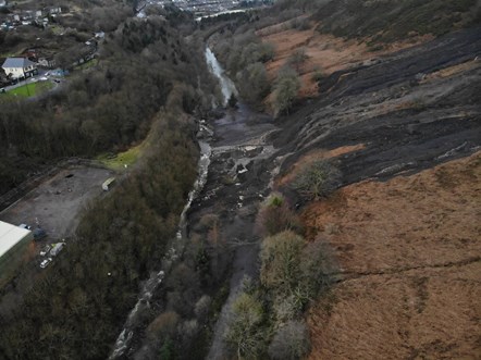 Tylorstown landslip - Credit RCT CBC-2