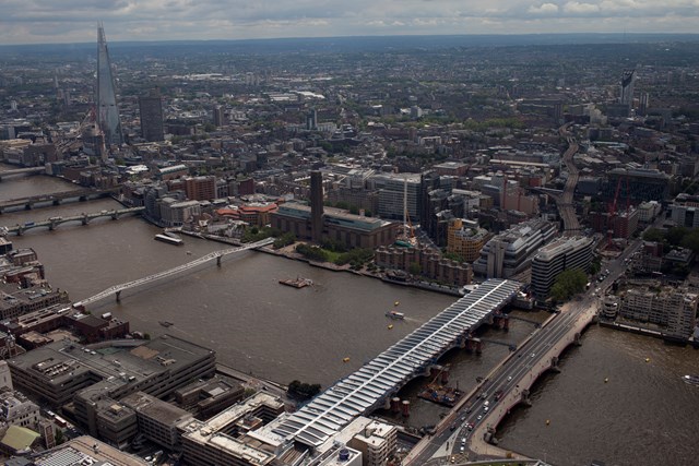 Aerial photography of Blackfriars station - June 2012