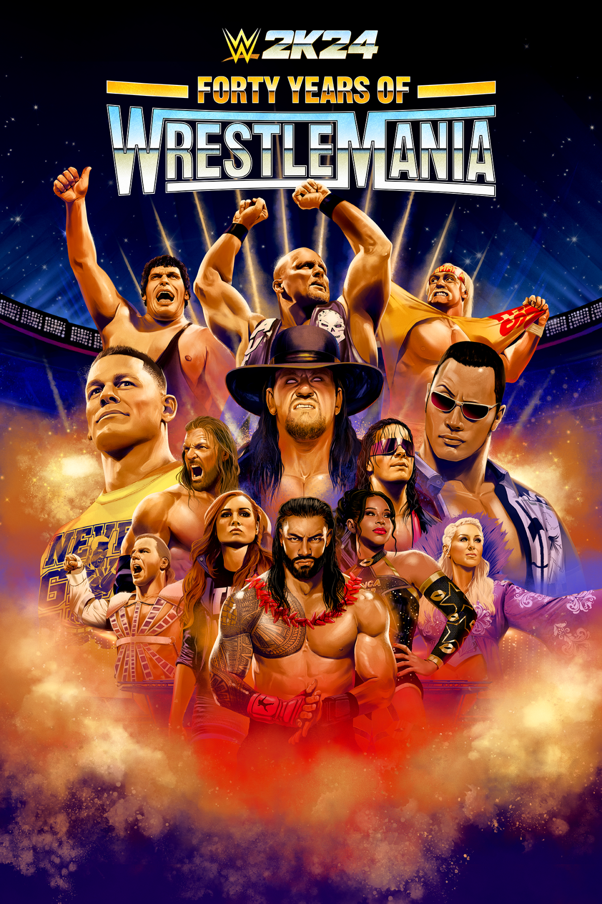 WWE 2K24 Forty Years of WrestleMania Cover Art