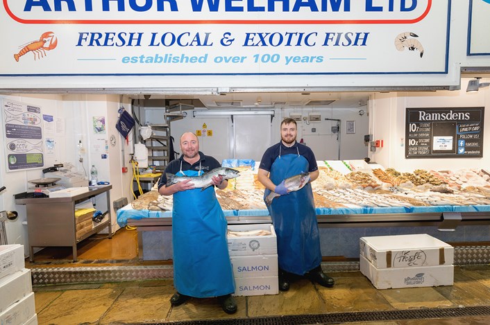 Jamie Ramsden & Shane Bennett at Ramsdens - part of the new Leeds Kirkgate Market online delivery service