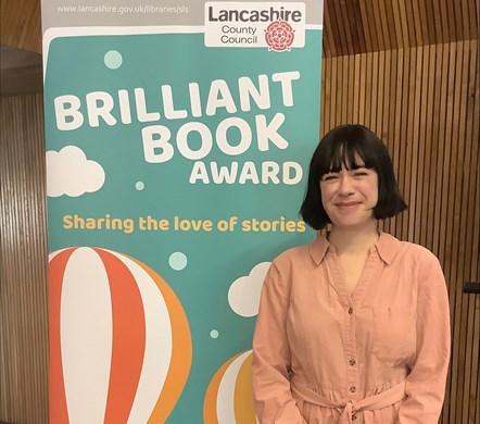 Children's author Susannah Lloyd at the launch of Lancashire School Libraries Service's Brilliant Book Award 2024-2
