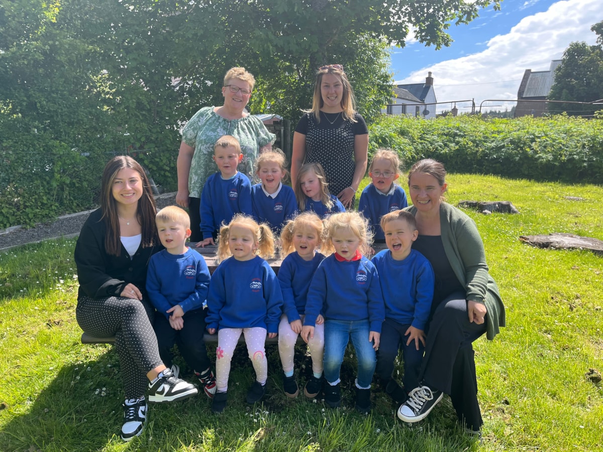 Tomintoul Nursery Staff with Children