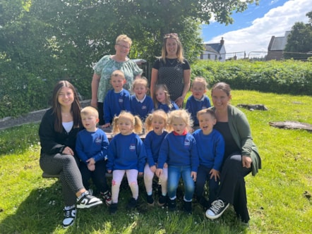 Tomintoul Nursery Staff with Children