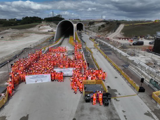 Engineers celebrate completion of Chiltern Tunnel southern porous portal (August 2025) 3