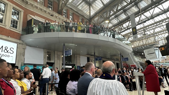 A large number of members of the public and rail industry colleagues observed the event