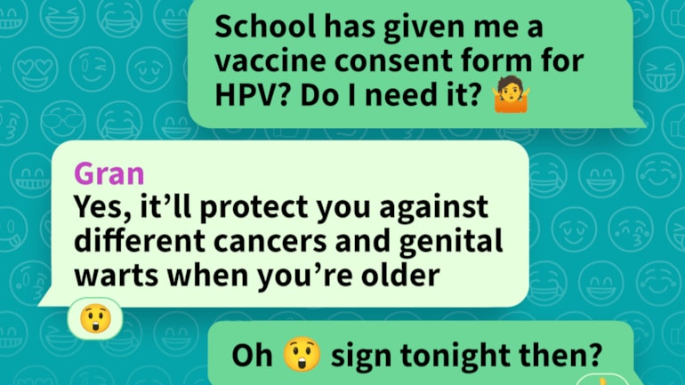 Vaccines for Young People Campaign - Chat. Sign. Protect.