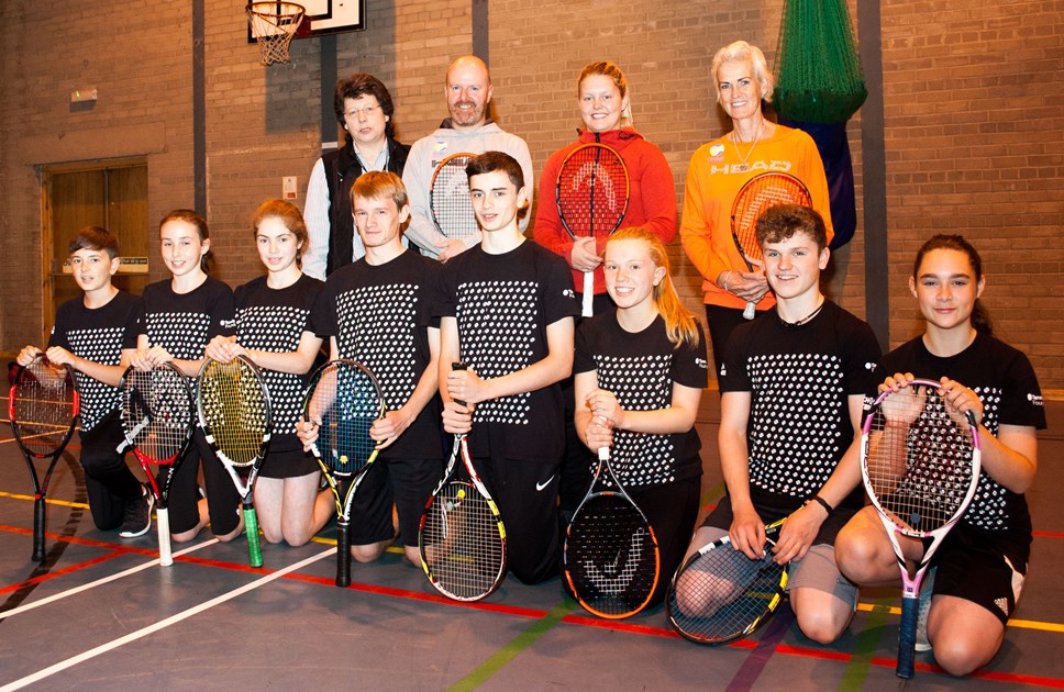 Pupils welcome Judy Murray back to Forres Academy