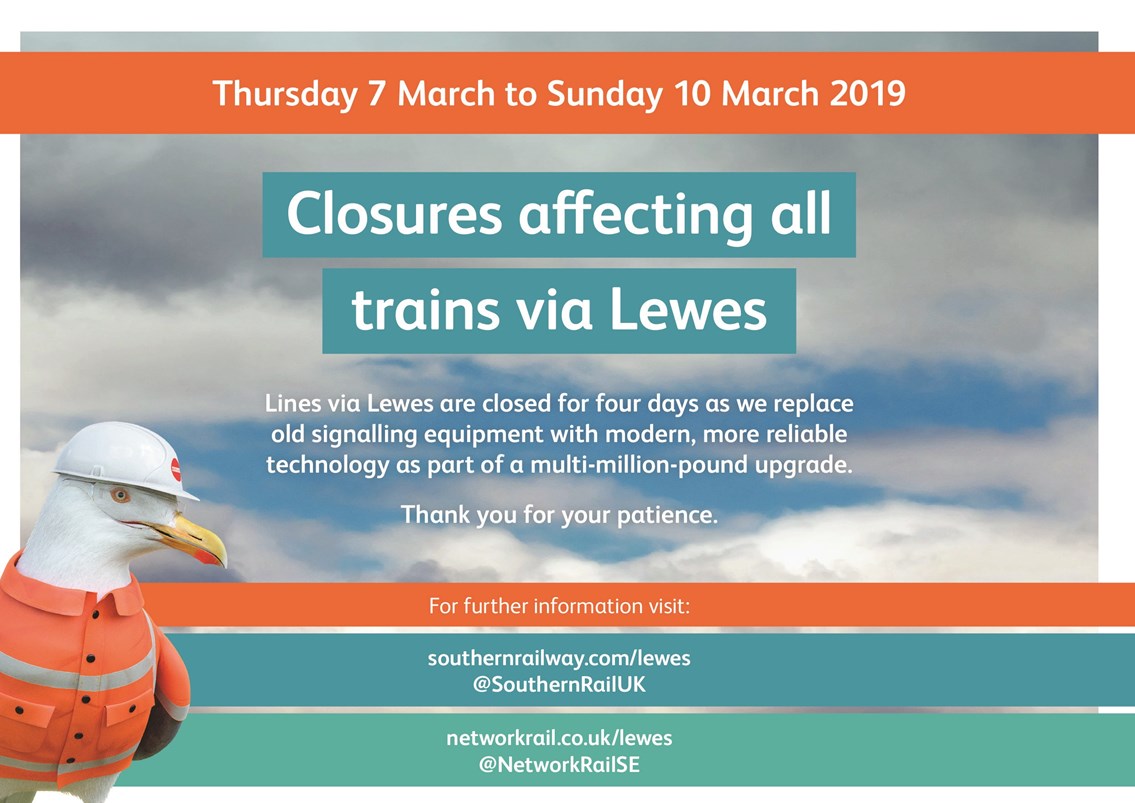 Buses to replace trains on two working days through Lewes as £25m signalling upgrade is completed: 501161 NR BML P6 LewesToSeaford A5 2PP AW 1 b HR (002) p001