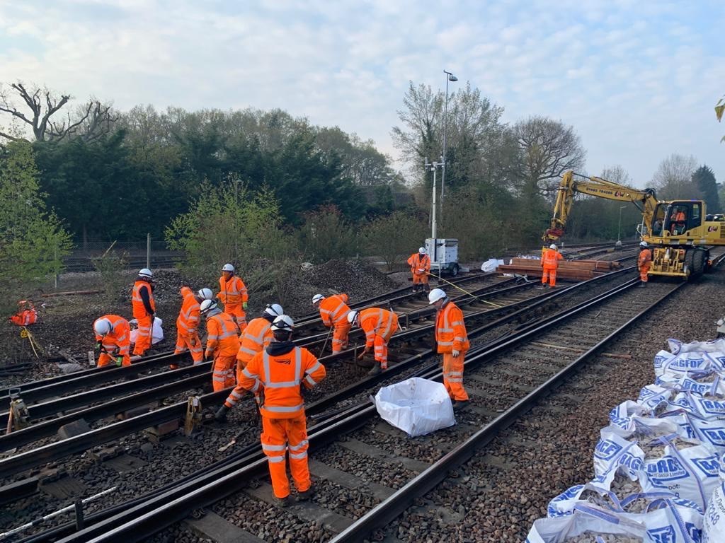 Works at Effingham junction May bank holiday weekend