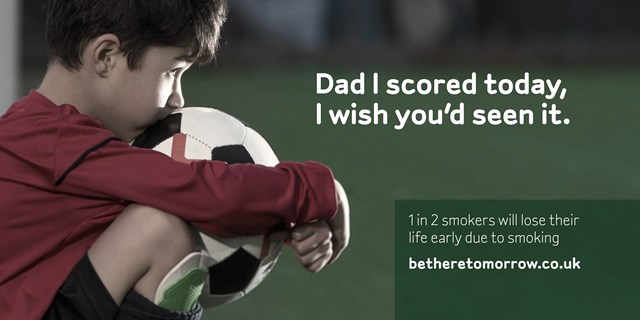 Be There Tomorrow anti-smoking campaign - football: Be There Tomorrow anti-smoking campaign - football