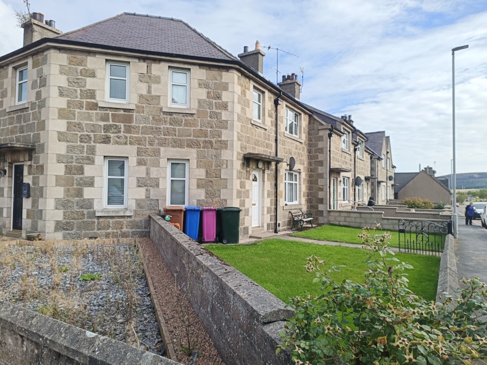 A photo of council houses in Keith