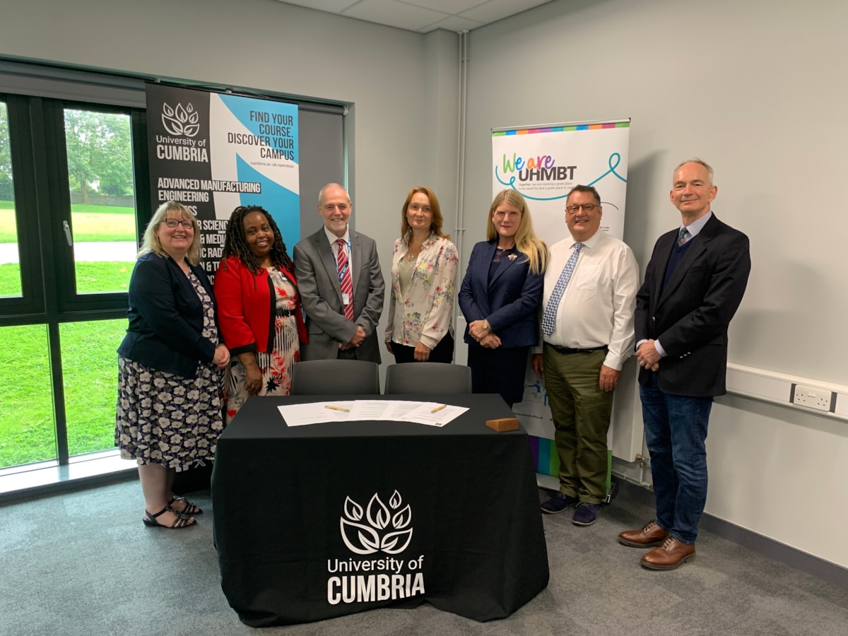 PCSM attend the signing of the MoU between University of Cumbria & UHMBT