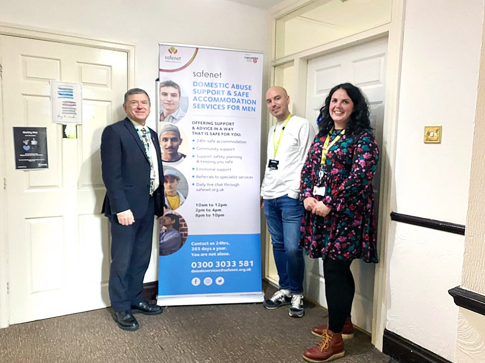 Councillor Peter Buckley with service manager Liam Hartley and area service lead Isabel Mactague-2