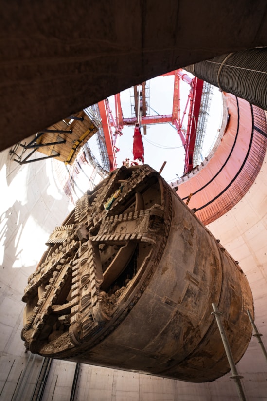 TBM Anne lifted at Green Park Way tunnel shaft 24th August 2025-2