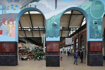 The incredible mural has been created to celebrate the 175th anniversary of Hull Paragon Interchange