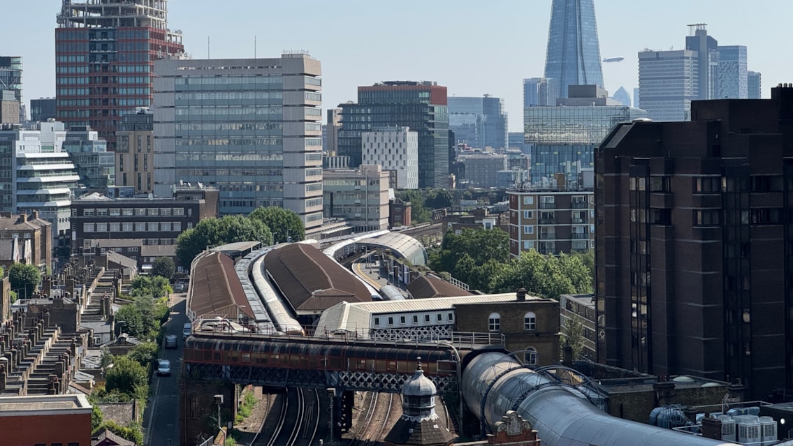 STARTING SUNDAY: London Charing Cross and Waterloo East to close for 22 days as railway carries out £20millon programme of engineering work, but routes into London remain open: Waterloo East station, taken from the roof of London Waterloo