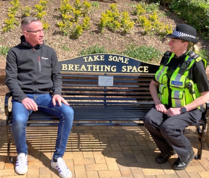 Unveiling of Dunbar Breathing Space bench 2024