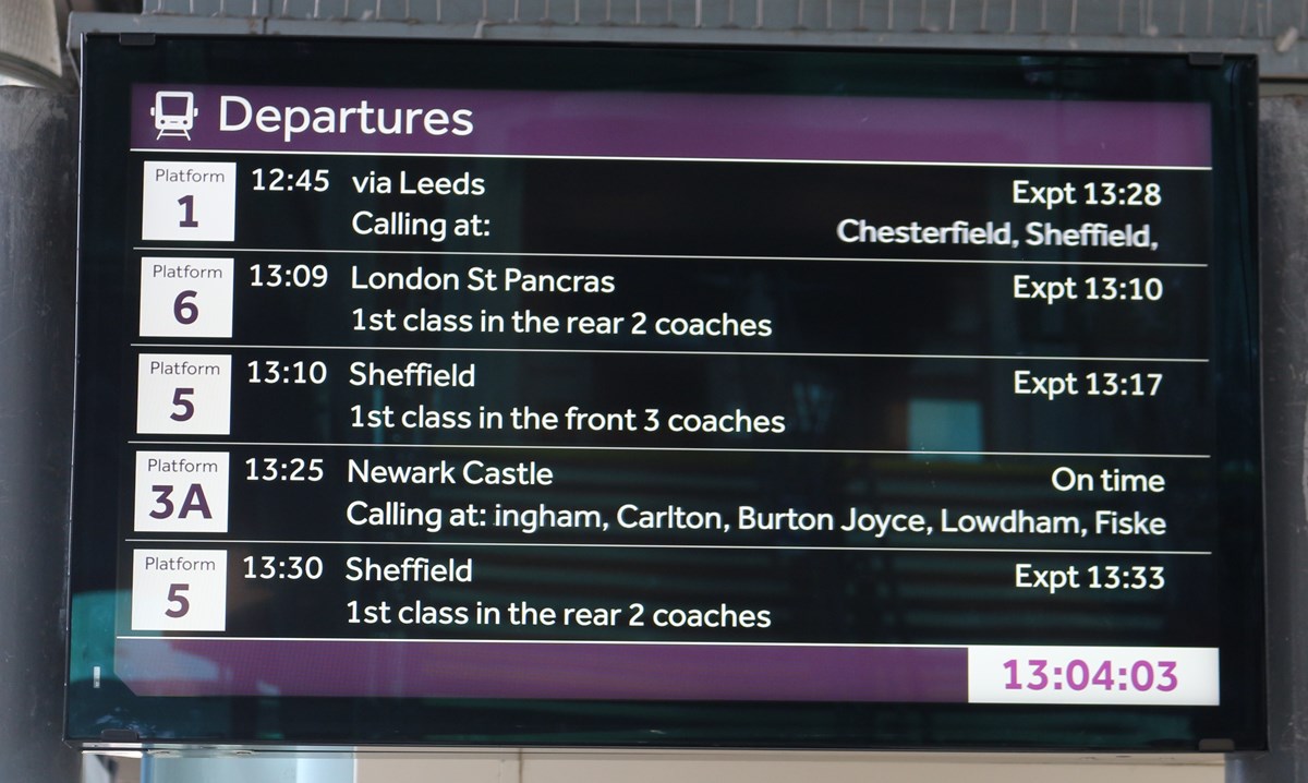 Customer information screens - Derby 2 