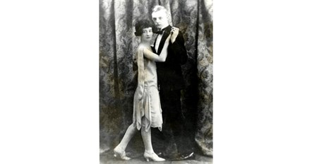 Nelson ballroom dancers Hilda and Ted Taylor in 1925. Image from Lancashire County Council's Red Rose Collections