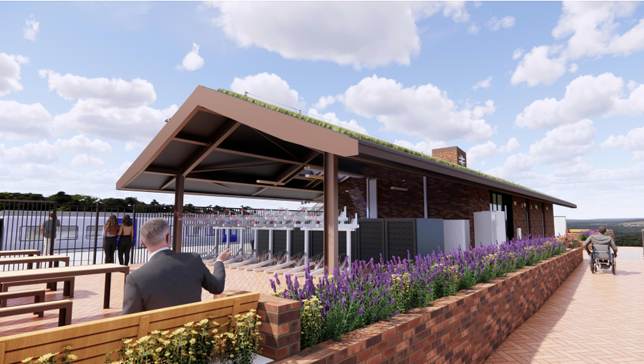 External View -Station Approach Perspective - artist's impression