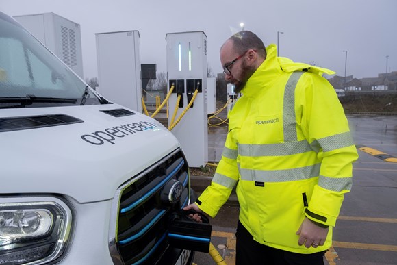 Openreach will charge its EVs at First Bus depots in Glasgow and Aberdeen