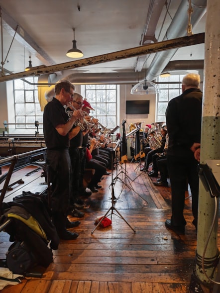 The fantastic Haslingden and Helmshore Brass Band performing at their recent Friends' Christmas Fair