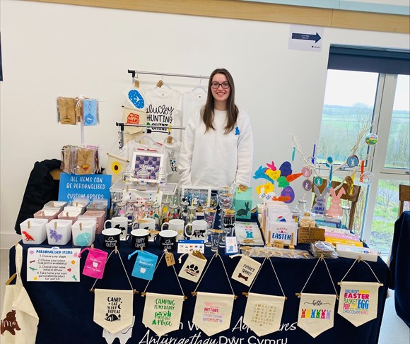 Melissa - Mel Seal Designs stall at Llys y Fran Spring Fair March 2022