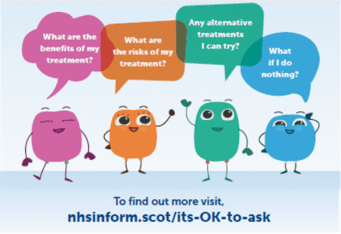 ‘It’s OK to Ask’ – encouraging patients in Scotland to ask questions about their health and care.: ASSET 3, 16-9 NHS 24 IOTA - questions - social asset