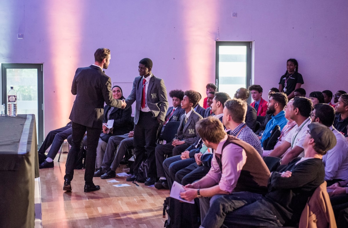 Richard Blackburn teaches young men about first impressions