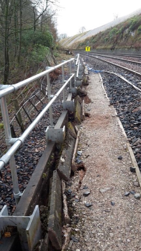 Railway between Carlisle and Appleby to be closed for several months after major landslip: Appleby landslide 1-2