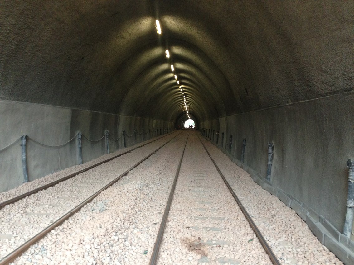 Inside the strengthened Holme Tunnel