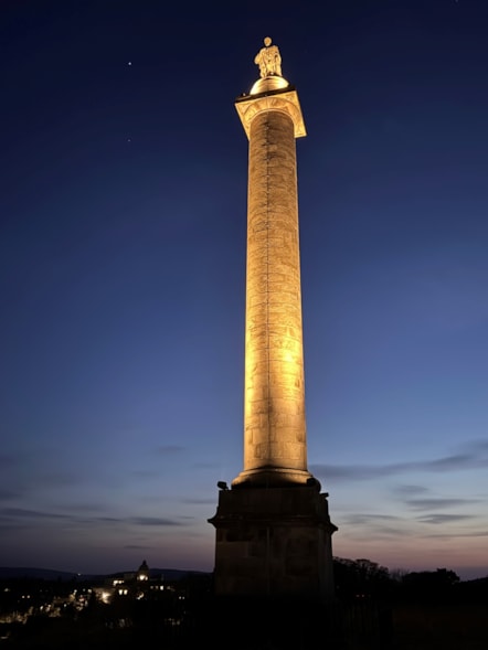 Duke of Gordon monument lit