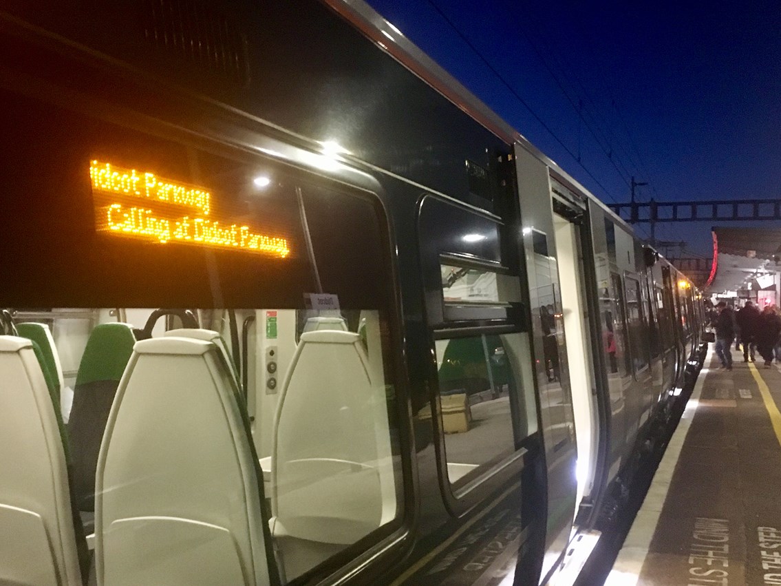 Electrification to Didcot delivered allowing new trains with more seats to come into service: Electrostar at Didcot station