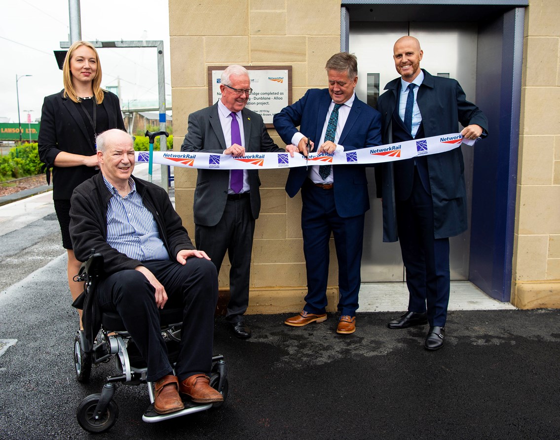 Official opening for Stirling station footbridge: Stirling footbridge and lift opening