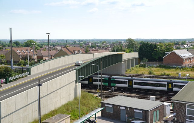 The new Tennison Road bridge, near Croydon