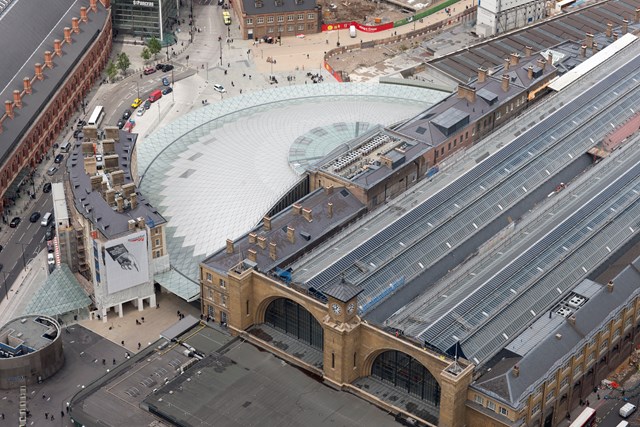 Aerial photography of London stations - King's Cross