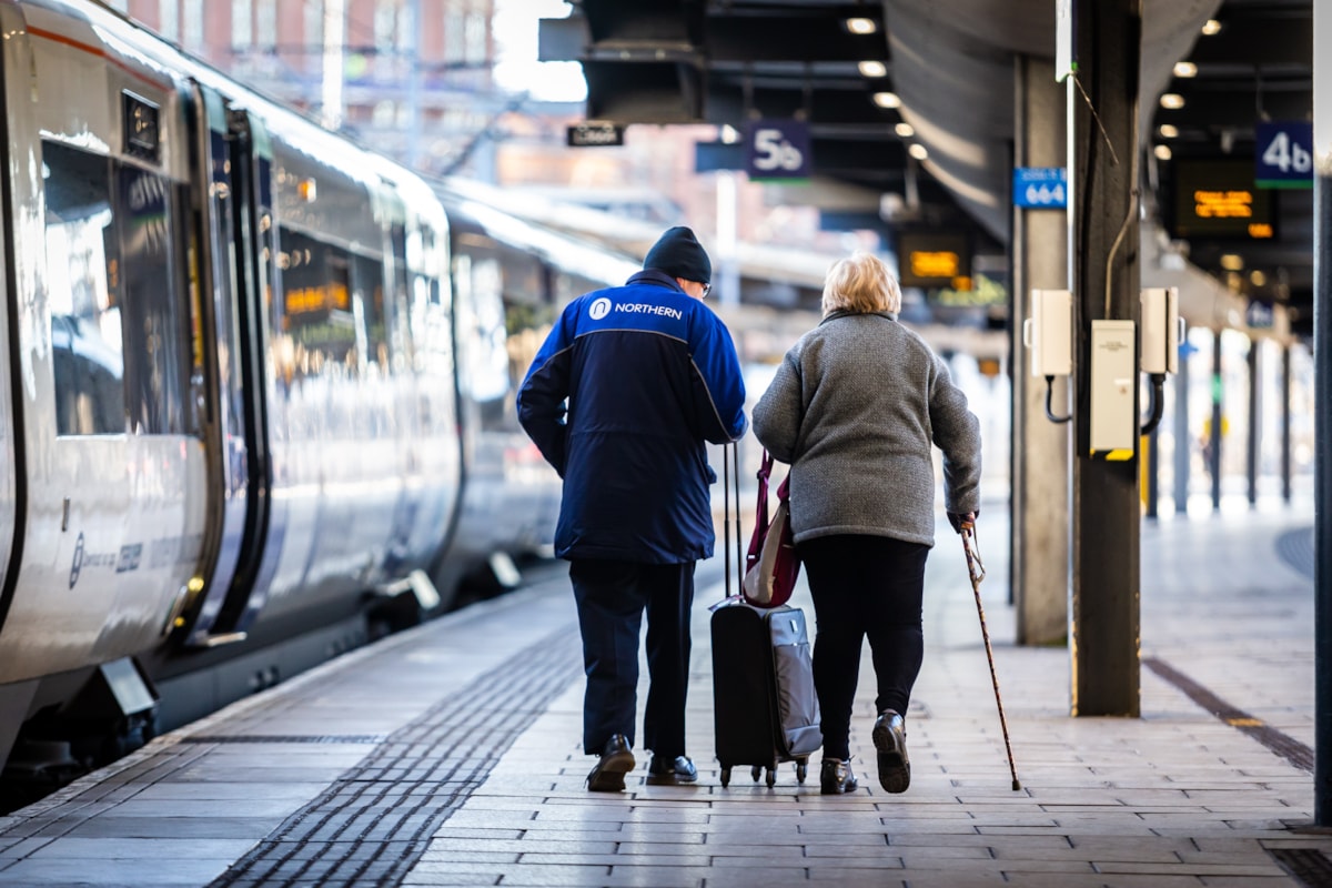 Image shows a customer being helped by a member of Northern staff