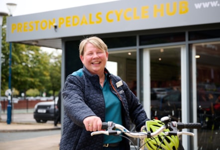 Kathryn Cowling, Avanti West Coast Team Leader at Preston station, welcomes the opening of Preston Pedals community cycle hub