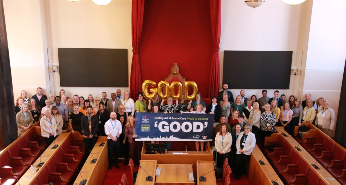 Dudley Adult Social Care staff and Cllr Andrea Goddard celebrate 'Good' CQC rating (4)