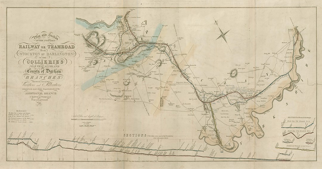 Stephenson-notebook-Stockton-&-Darlington-Stephenson-Parliamentary-Plan-1822 resized