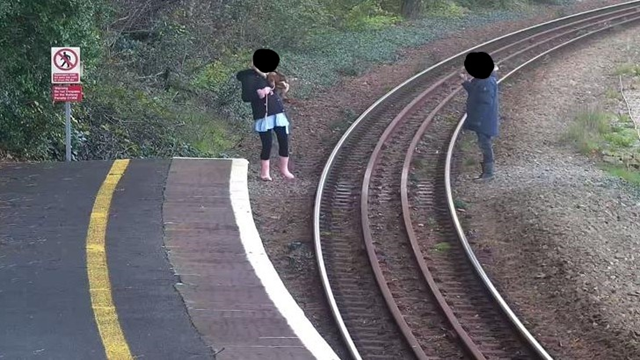 Network Rail and British Transport Police issue warning ahead of expected surge in trespass incidents across the rail network: Lelant trespass - Nov web