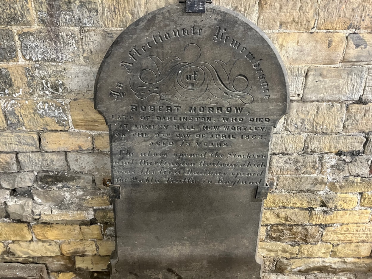 Robert Morrow's grave: During recent renovation work at Leeds Industrial Museum in Armley, curators happened upon the beautifully carved gravestone of Robert Morrow, more than 160 years after his death in nearby New Wortley.