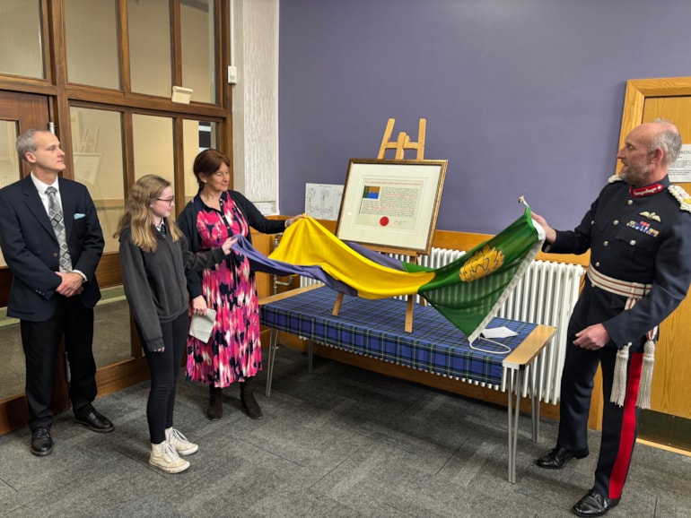 Moray Flag Letters Patent unveiled at Moray Council HQ