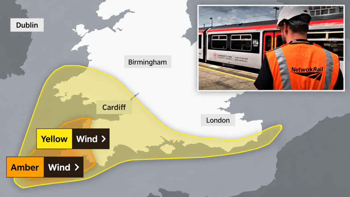 UK Wind Warning and Rail Disruption