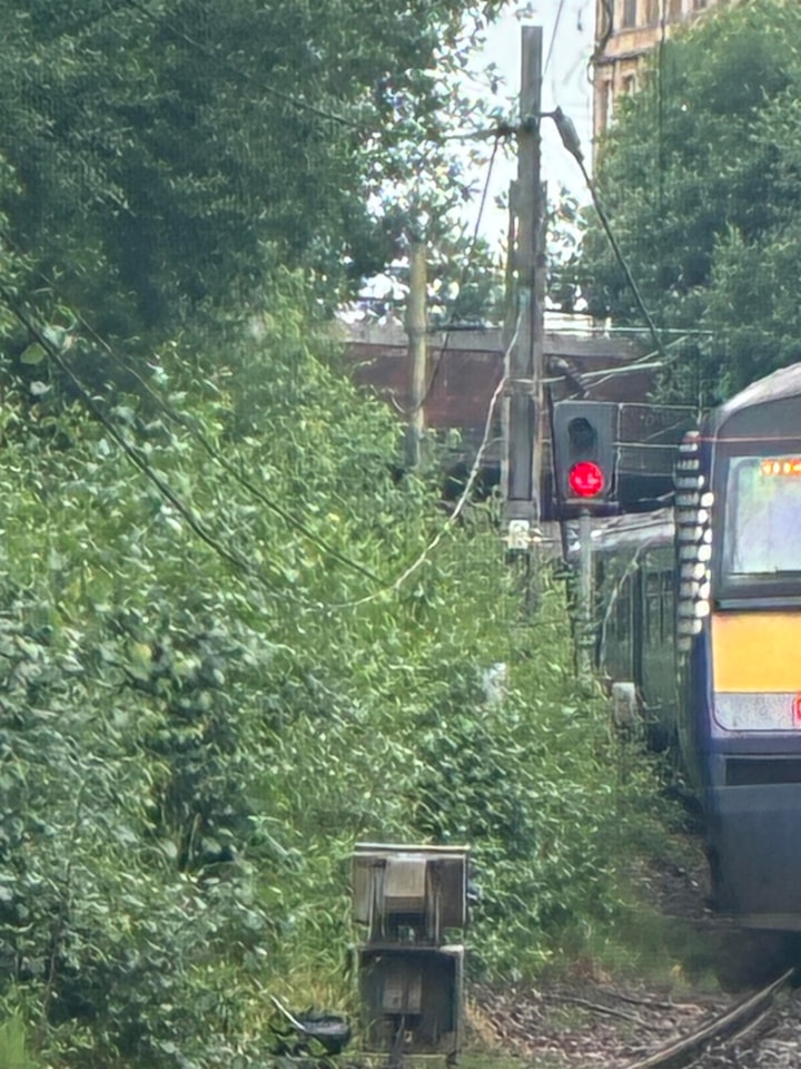 Overhead line damage near Pollokshields East station 2
