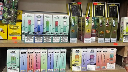 Officers discovered a number of illegal vapes
