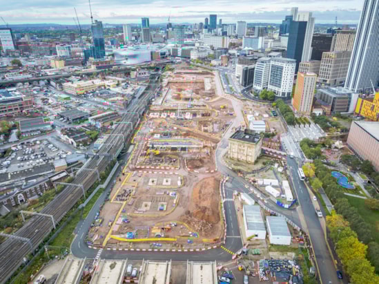 Aerial of Curzon Street station November 2025-2